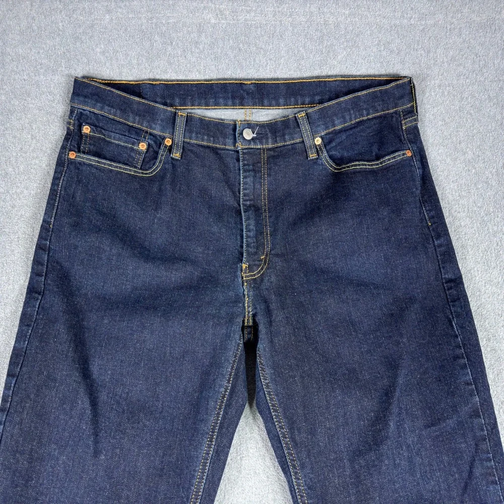 Levis 541 Jeans Mens 40x34 Fits 40x32 Athletic Fit Taper Stretch Denim Dark Wash